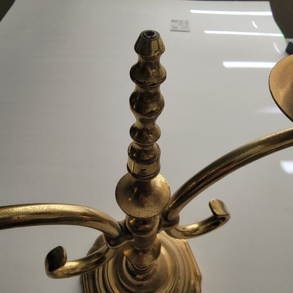 Elegant Vintage Brass Double Arm Candle Holder – Classic Candelabra Decor - Picture 8 of 10
